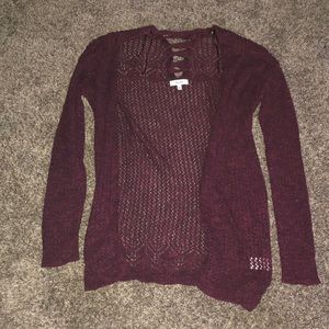 Purple lace cardigan